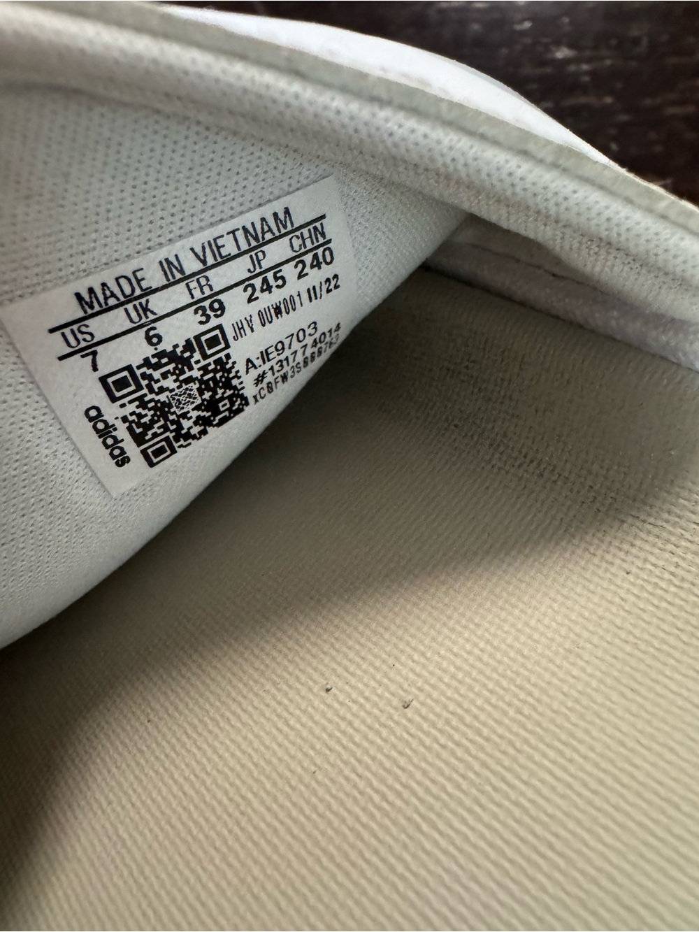 adidas White Platform Slide Sandals with Silver Stripes - Picture 5 of 7